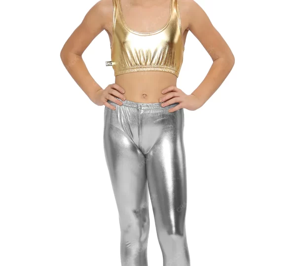 girls shiny leggings