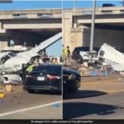 Video: Plane Crashes Into Vehicles On Texas Highway, Splits In Half